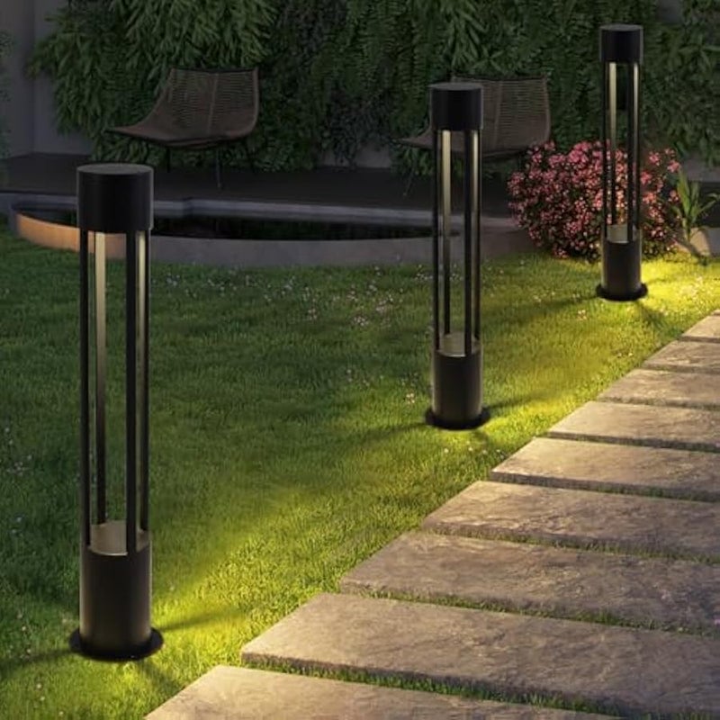الخامس لطيفة عمود اضاءة خارجي مقاوم للماء بتصنيف IP65 لمقاومة المياه والغبار من في نايس، عمود اضاءة من الالومنيوم مع مقبس GU10، خيارات 11.81/23.62/31.5 انش، بحد اقصى 40 واط، للفناء والممر (المصابيح غير متضمنة) - Image 5