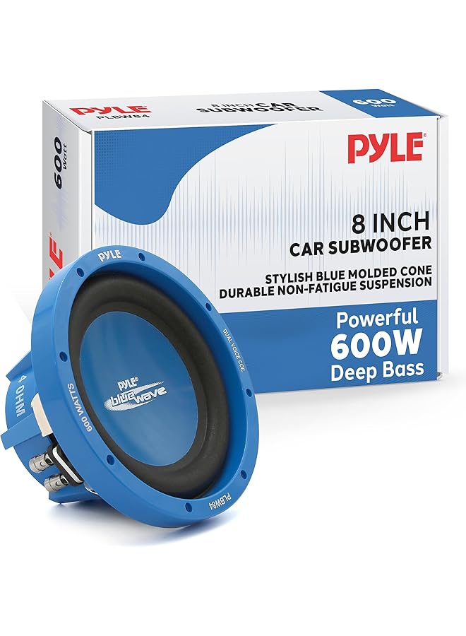 Pyle Car Vehicle Subwoofer Audio Speaker Inch Blue Injection