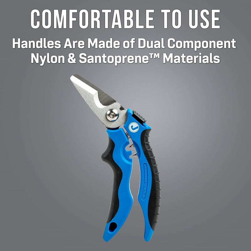 Jonard Tools KWC-700 Multi-function Kevlar® & Wire Cable Cutting Shears, 7" - Image 4
