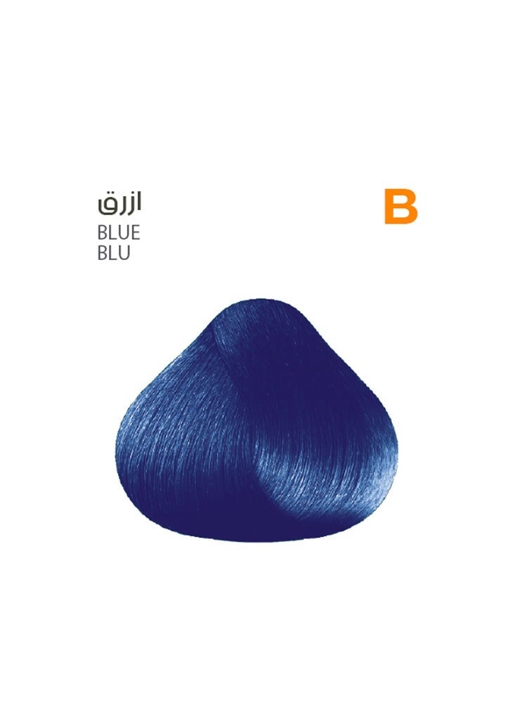 SAVOO Hair Color Cream #B Blue – Permanent Hair Dye with Oil Plex & Plant Extracts | 100ml | Bold Electric Blue with Grey Coverage & Lasting Vibrant Shine - Image 1