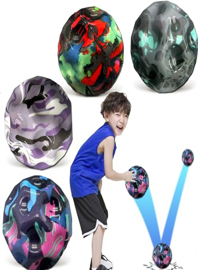 DWcouple Moon Ball, Pack of 4 High Jumps Rubber Ball, Space Ball, Moonball, Planet Bouncing Balls, 7 cm Flunky Ball, Bounce Ball for Children, High Bounce Hole Ball, Lava Ball, Party Gifts for  - Image 1