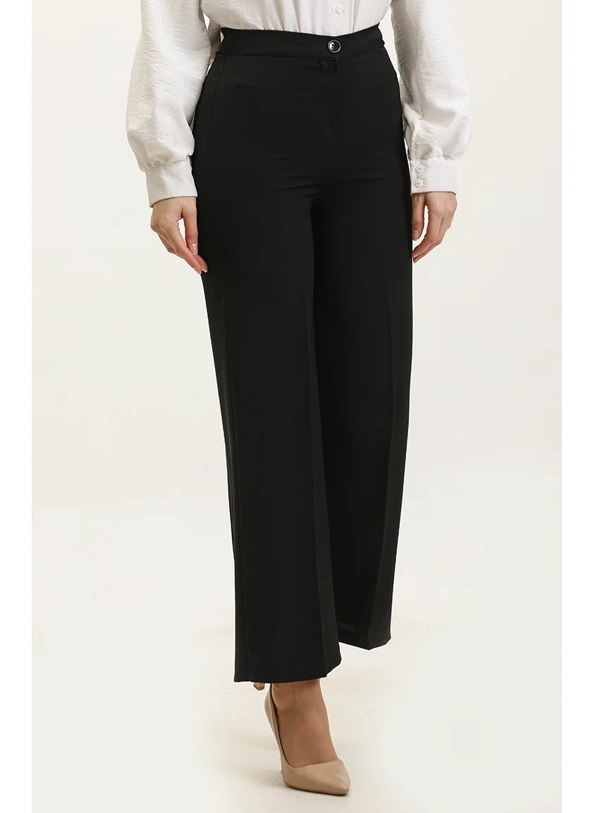 Sefa Merve Wide Leg Trousers 1150-01 Black