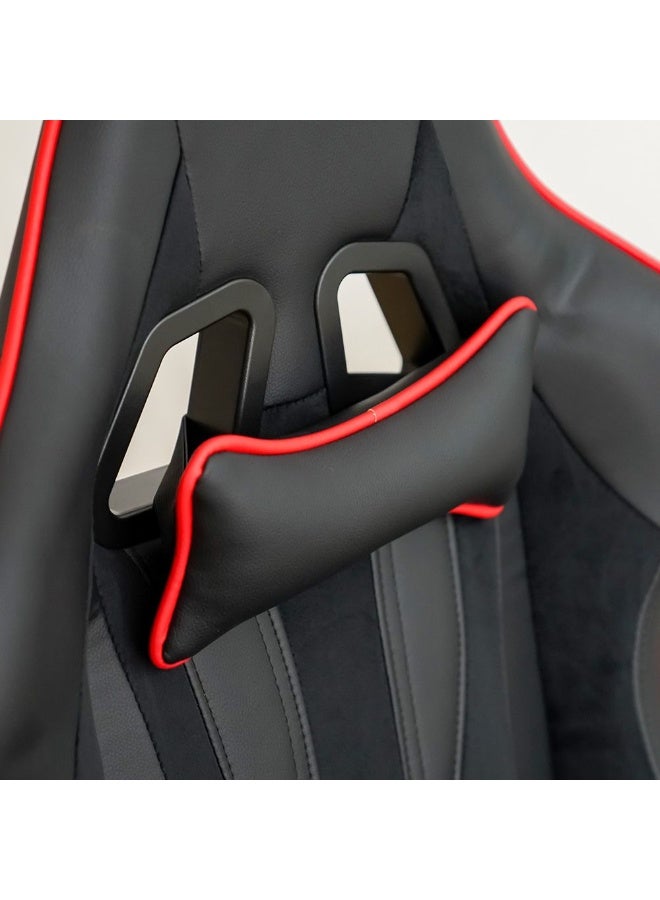 DANUBE HOME Rays High Back Gaming Chair Office Chair High Back Ergonomic Gaming Chair Modern Home Desk Computer Chair 360Â° Swivel Chair Adjustable Height Chair L69Xw58Xh136Cm - Black/Red - Image 3