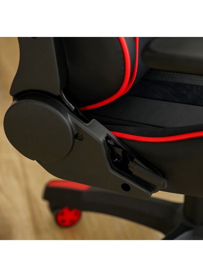 DANUBE HOME Rays High Back Gaming Chair Office Chair High Back Ergonomic Gaming Chair Modern Home Desk Computer Chair 360Â° Swivel Chair Adjustable Height Chair L69Xw58Xh136Cm - Black/Red - Image 4