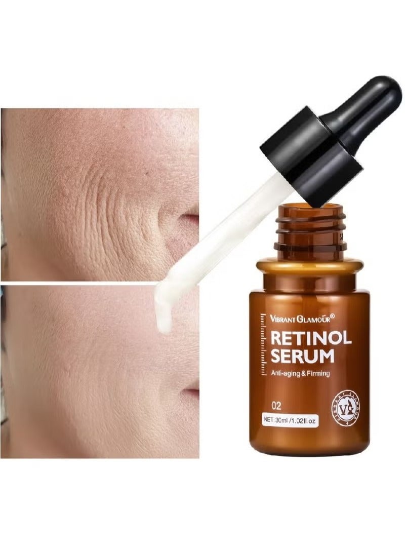 Vibrant Glamour Effective Anti Aging Retinol Cream and Serum Combo Face Cream Collagen Anti Aging Collagen Firming Serum Anti wrinkle Cream Skin Tightening Lifting Hydrating Cream and Serum Combo - Image 3
