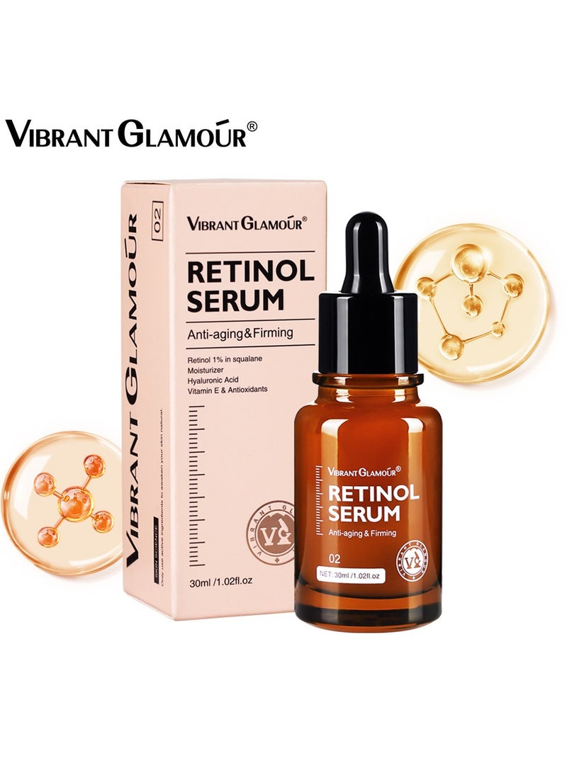 Vibrant Glamour Effective Anti Aging Retinol Cream and Serum Combo Face Cream Collagen Anti Aging Collagen Firming Serum Anti wrinkle Cream Skin Tightening Lifting Hydrating Cream and Serum Combo - Image 2