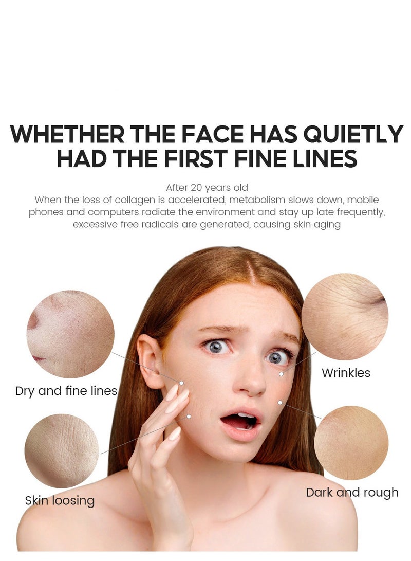 Vibrant Glamour Effective Anti Aging Retinol Cream and Serum Combo Face Cream Collagen Anti Aging Collagen Firming Serum Anti wrinkle Cream Skin Tightening Lifting Hydrating Cream and Serum Combo - Image 5