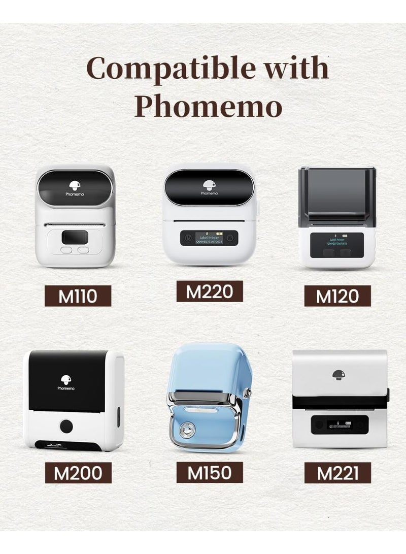 phomemo Thermal Self-Adhesive Label 50x80mm(1.97"x3.15")-100 Labels/Roll, for M110 / M220 / M221 / M150 Label Maker,M110 Address Labels Multipurpose Square Label (White) - Image 3