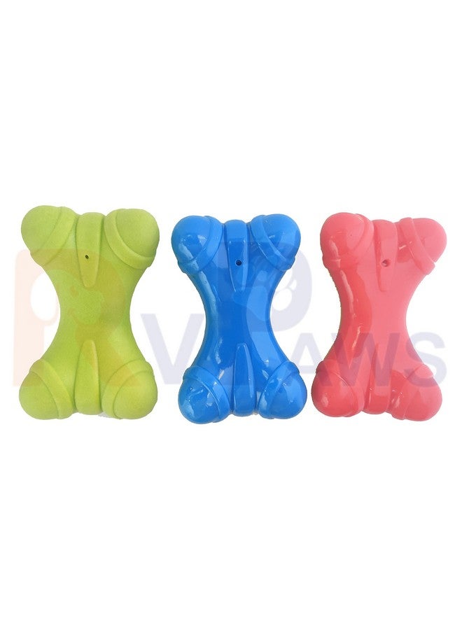 عظمة مضغ أسنان متينة غير سامة مثالية للعب وصحة الأسنان ومضغ الكلاب والجراء (قد يختلف اللون) - Image 3