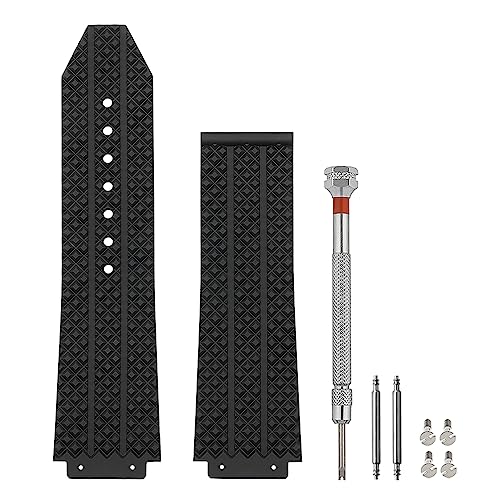 SANDEIN 25mm Watch Band Compatible with Big Bang Soft Silicone Rubber Replacement Watch Straps - Image 1