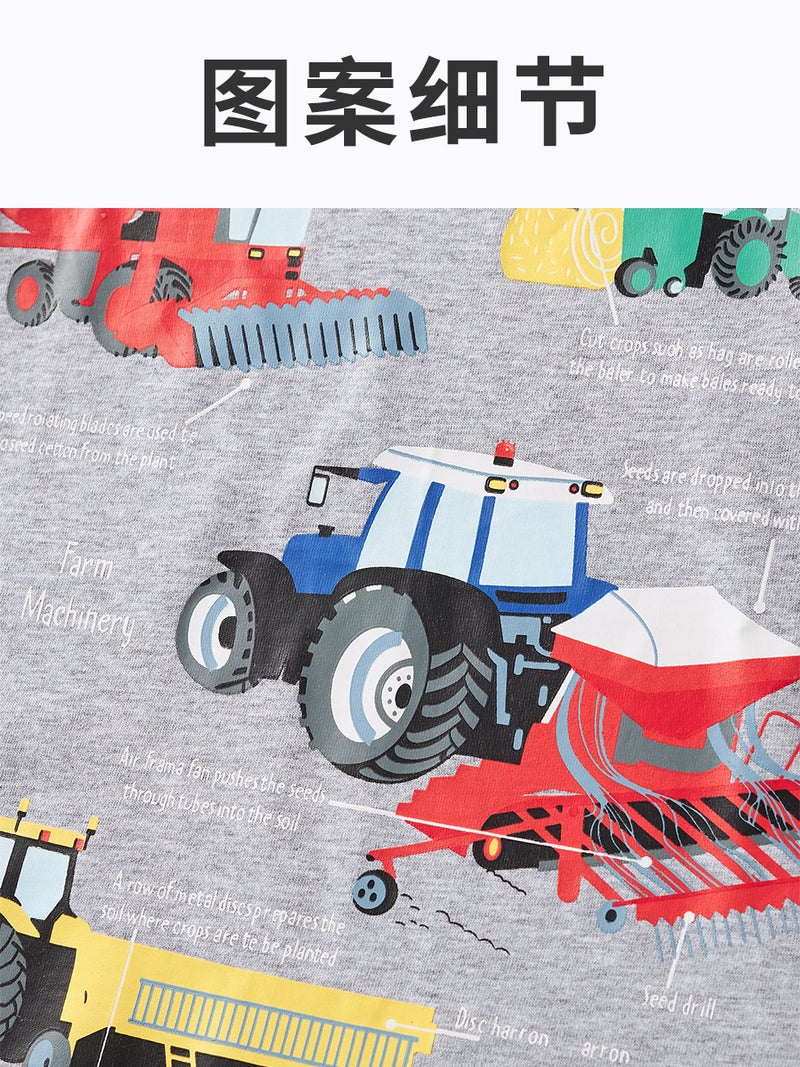 Children'S Clothing 2024 Summer Clothing Boys Gray Short Sleeve Boys Cotton Children'S T-Shirt Cartoon Pattern Summer Half Sleeve Factory - Image 4
