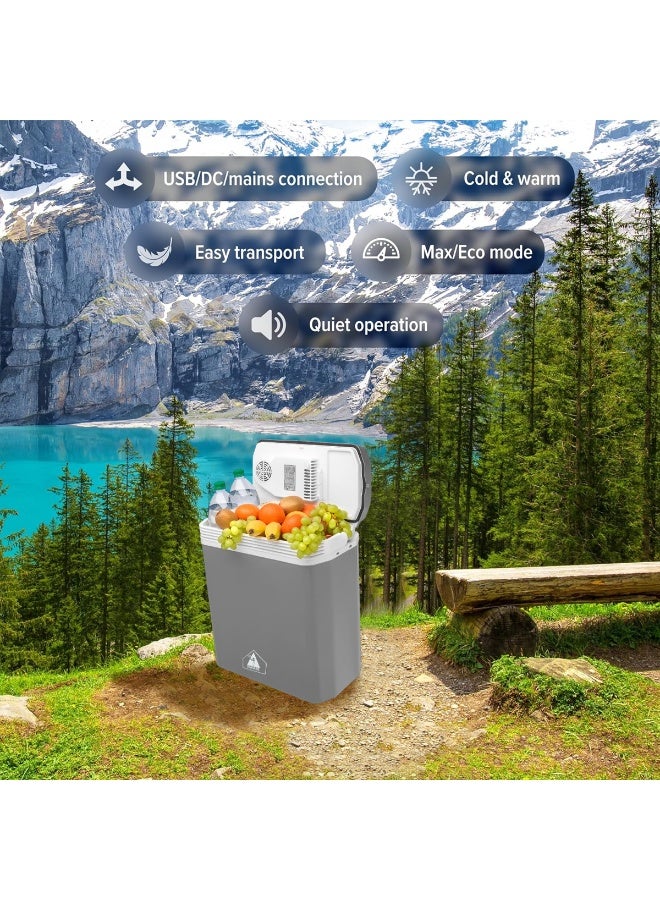 سفاري صندوق تبريد وتدفئة كهربائي حراري 12 فولت للسفر بالسيارة والتخييم والنزهات الخارجية، ثلاجة تبريد وتدفئة كهربائية محمولة مع قفل للمقبض، تشغيل هادئ، سعة كبيرة، قابس تلقائي، وضع ECO، هيكل متين، 44 × 40 سم، الوزن الصافي 3.7 كجم Safari SF029 - Image 2