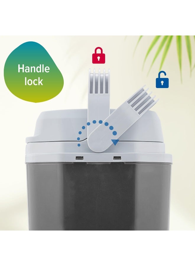 سفاري صندوق تبريد وتدفئة كهربائي حراري 12 فولت للسفر بالسيارة والتخييم والنزهات الخارجية، ثلاجة تبريد وتدفئة كهربائية محمولة مع قفل للمقبض، تشغيل هادئ، سعة كبيرة، قابس تلقائي، وضع ECO، هيكل متين، 44 × 40 سم، الوزن الصافي 3.7 كجم Safari SF029 - Image 3