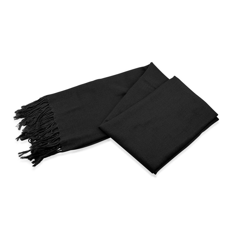 GEARONIC Soft Pashmina Scarf for Women Shawl Wrap Scarves Lady Women's Scarfs in Solid Colors- Black - Image 3