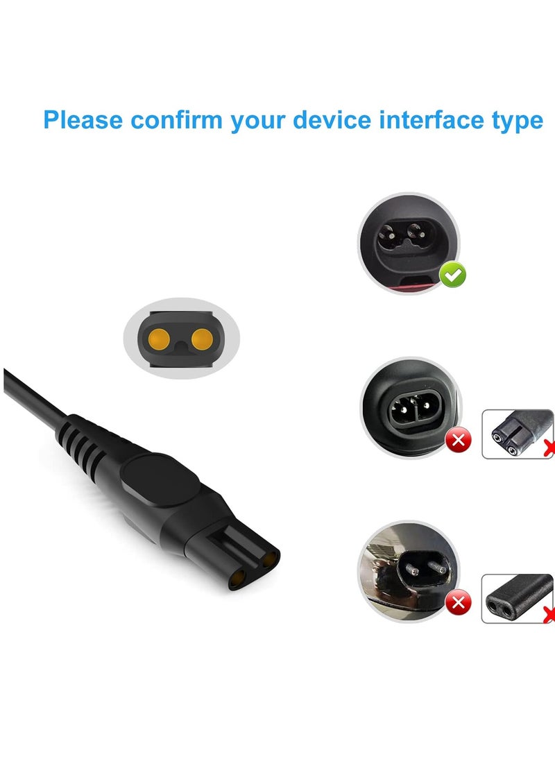 شاحن ماكينة الحلاقة 15 فولت لمحول طاقة فيليبس HQ8505، سلسلة ماكينة الحلاقة متعددة العريس من فيليبس 3000/5000/7000/9000 Norelco QG، BG، HQ، RQ، XL، XLCC، X، HS، QC، QS، سلك طاقة إمداد سلسلة PT - Image 2