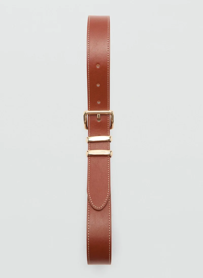 MANGO Square Buckle Belt