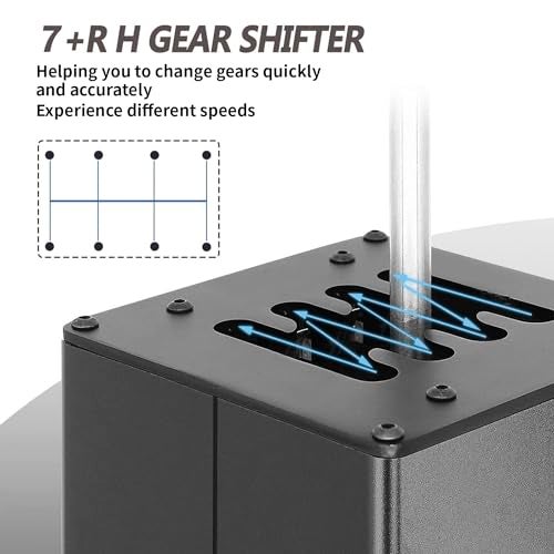 CNRAQR PC USB Simulator Shifter 7+R H Gear Shifter for LO GITECH G29/G27/G25/G920, T300RS/GT, Compatible with Gearshift PC Windows Steering Wheel for ATS ETS Dust WRC Sim Racing Game - Image 4