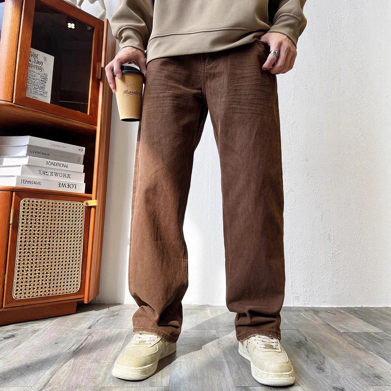 Unisex Classic Denim Jeans Loose Fit Daily Outdoor Wear - Image 4