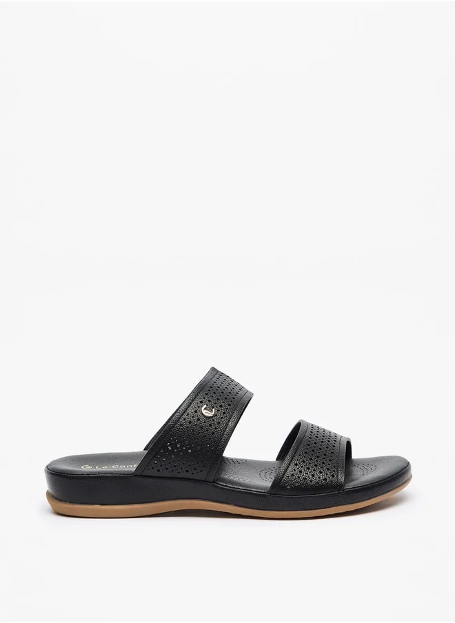 Le Confort Women Textured Slip-On Flat Sandals