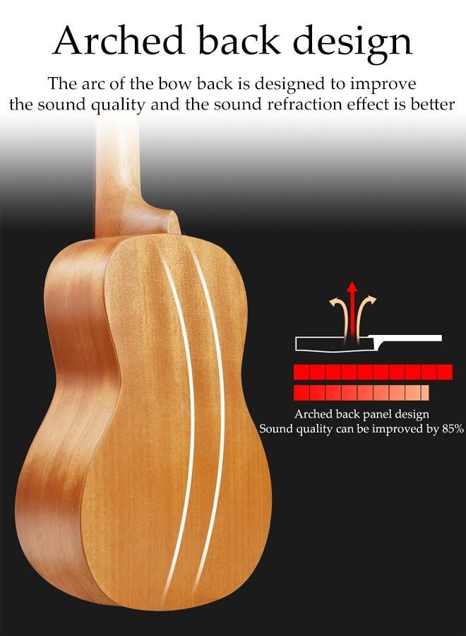 DUNISO 23 Inch Ukulele,with a Bag, String Pick, Nylon Cord,and Straps,for Adult Beginner,Students, Children - Image 5