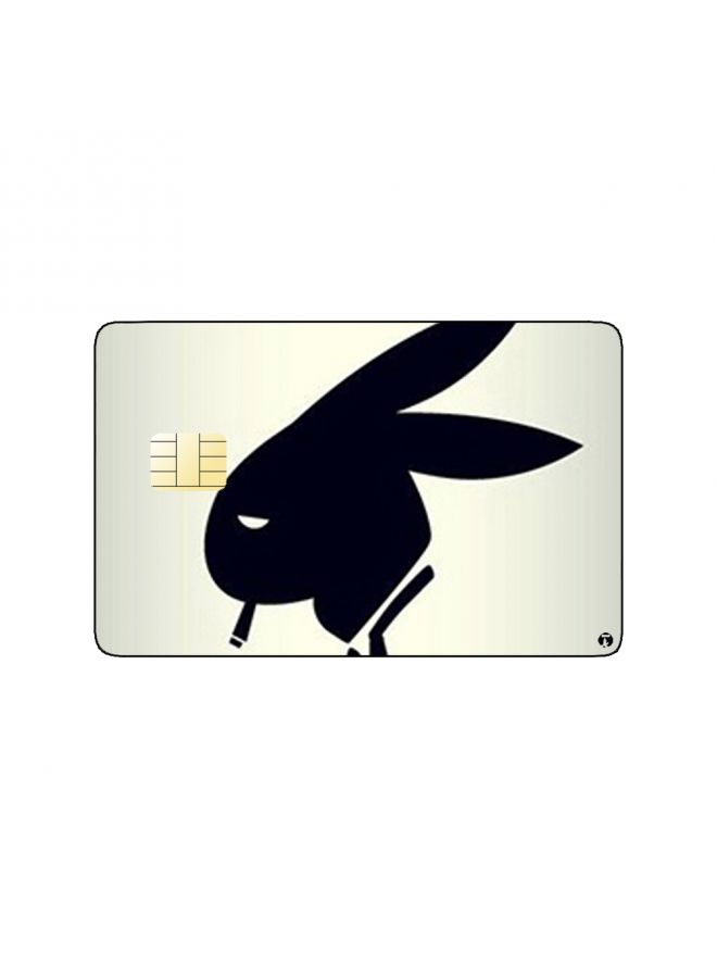 RKN PRINTED BANK CARD STICKER Cute Sleepy Rabbit Drawing - Image 1