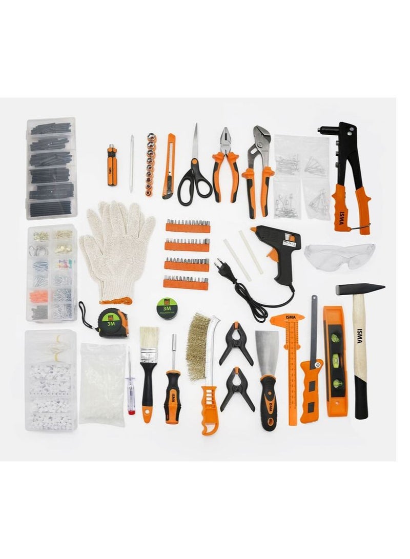 ISMA Multifunctional Tool Kit 1500 pcs for DIY Home and Office in a Table-Case - Image 1