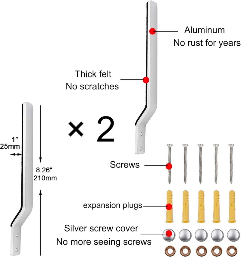 YYST Snowboard Storage Rack Wall Mount Wall Holder - Hardware Included-Hold 2 Boards - Image 2