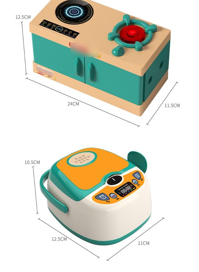 70 Pcs Kitchen Toys Kids Kitchen Pretend Play Toys Set Kids Play Cooking Set With Pots And Pans And Working Doors Cutting Play Food And Vegetables Play Kitchen Accessories Learning Gift Cooking Toy Set - Image 2