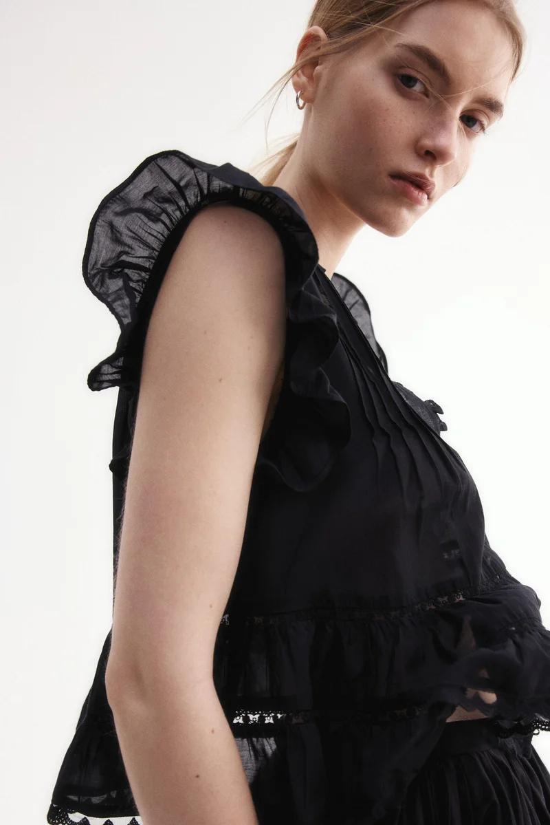 H&M Pintucked blouse