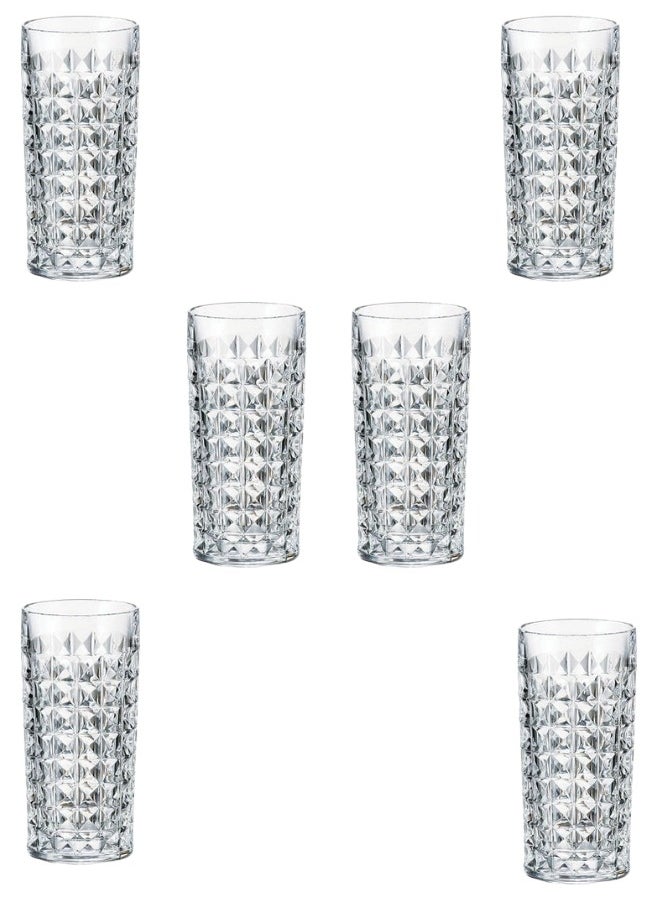 Happy Home - 7 Piece Set 1.6L Iced Beverage Glass Pitcher with 6 Cups - Clear - Image 1