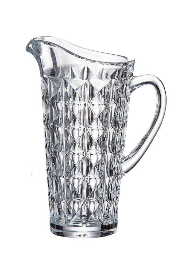 Happy Home - 7 Piece Set 1.6L Iced Beverage Glass Pitcher with 6 Cups - Clear - Image 1