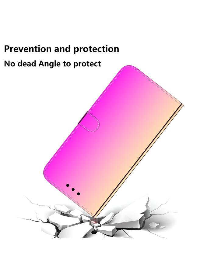 اس-توب جراب هاتف Honor X9 / X9 5G مصنوع من الجلد الصناعي بسطح مرآة مقلد - Image 4