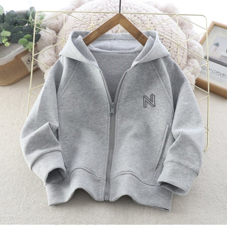 Boys' Fleece-Lined Jacket Children's Clothing 2025 Winter New Thickened Lamb Wool Warm Cotton Coat for Older Children - Image 4