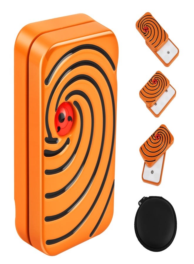 Bihevn Magnetic Fingertip Slider -Infinite Magnetic Slider, EDC Fingertip Toy, Metal Portable Stress Relief Tool for Adults Gifts for Boyfriends, Husbands, and Fathers（Orange Color） - Image 1