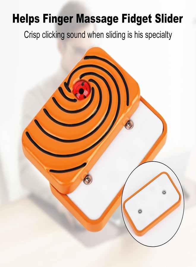 Bihevn Magnetic Fingertip Slider -Infinite Magnetic Slider, EDC Fingertip Toy, Metal Portable Stress Relief Tool for Adults Gifts for Boyfriends, Husbands, and Fathers（Orange Color） - Image 3