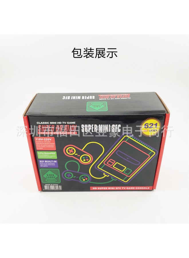 Neutral Sfc Hd Tv Game Machine Fc Mini Nostalgic 8 Bit Hdmi Game Machine Built-in 621 Classic Games - Image 1