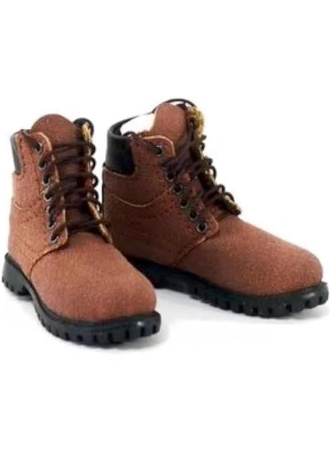 1/6 Scale Action Figure Accessory: Men's Hiking Boots Model for 12-inch Miniature Collectible Figure MDXC Fawn  - Image 1