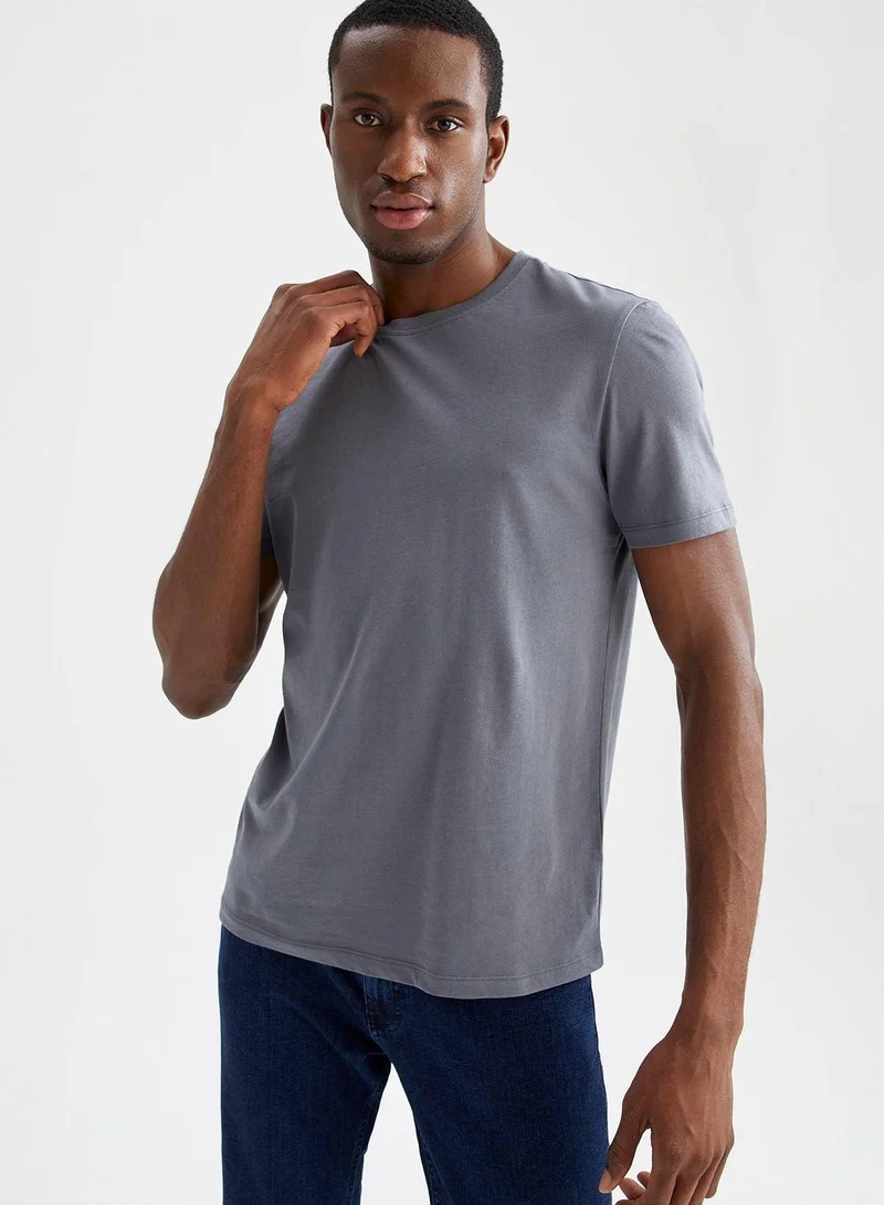 DeFacto  Essential Crew Neck T-Shirt  | Best Price UAE