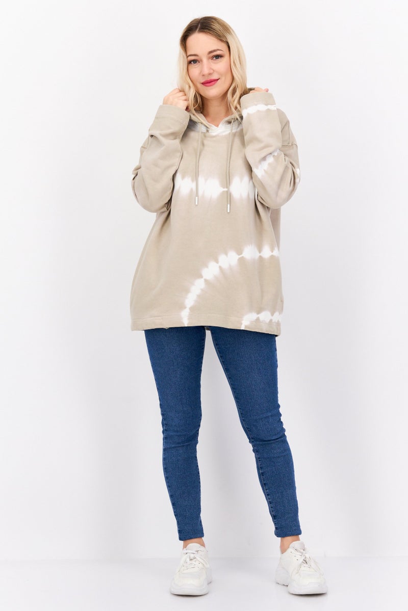 ESPRIT Women Tie Dye Long Sleeve Hoodie, Grey - Image 4