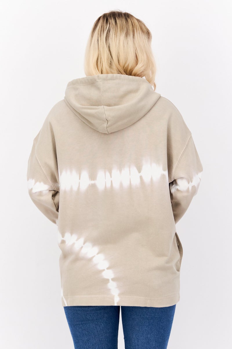 ESPRIT Women Tie Dye Long Sleeve Hoodie, Grey - Image 3