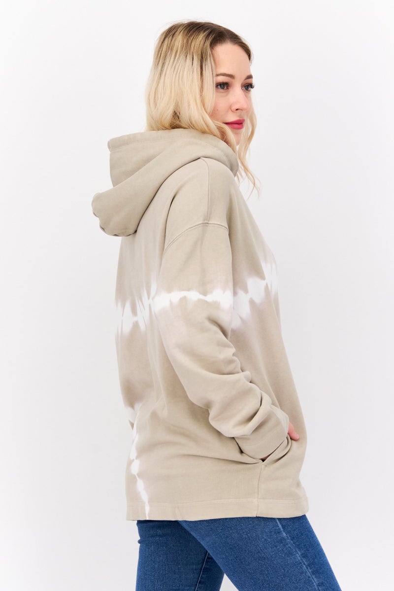 ESPRIT Women Tie Dye Long Sleeve Hoodie, Grey - Image 2
