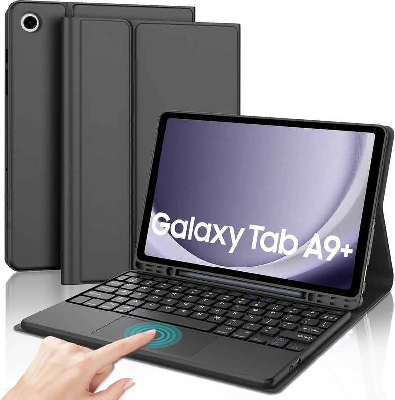 typecase Keyboard Case for Samsung Galaxy Tab A11+ / A11 Plus 2025 (11 Inch) & A9+/ A9 Plus 2023 (11 inch) with Touch Trackpad, Multi Viewing Angle, Wireless Detachable Folio KB Cover & S Pen Holder - Image 1