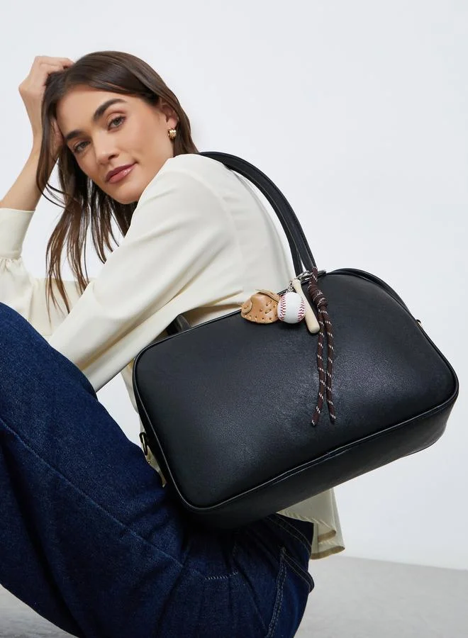 Styli Dual Handle Shoulder Bag with Drop Charm