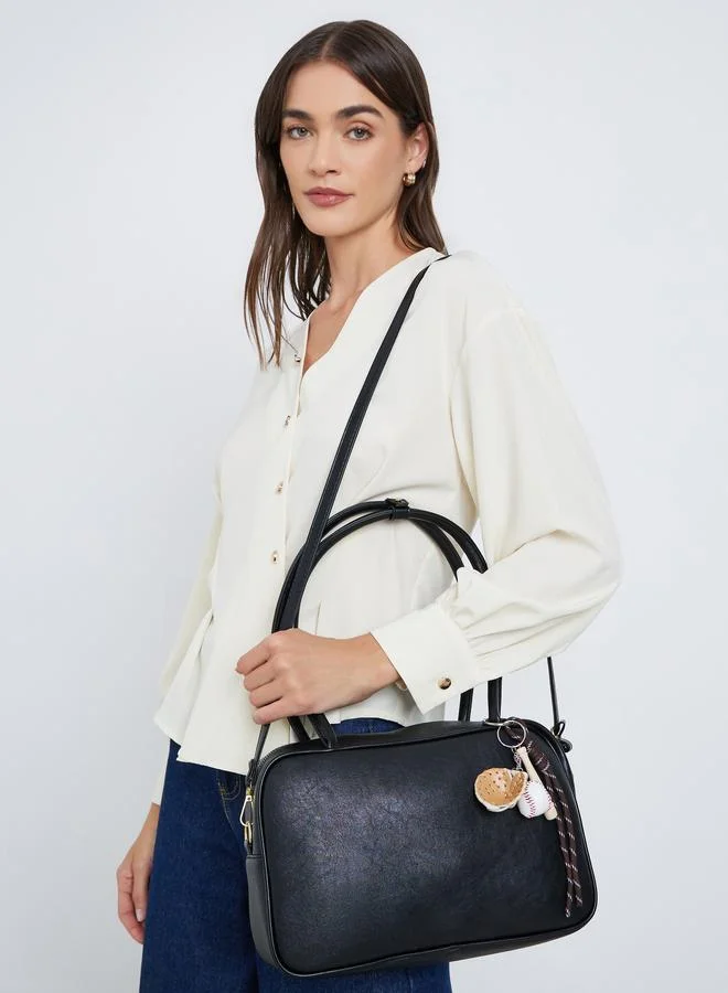 Styli  Dual Handle Shoulder Bag with Drop Charm  | Best Price UAE