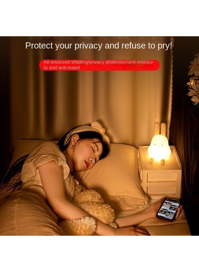 Bluejw Strong Shading College Students' Dormitory Mosquito Net Bed Curtain Integrated 2024 Dormitory Single Upper And Lower Bent Bed Curtain Upper Bent - Image 2