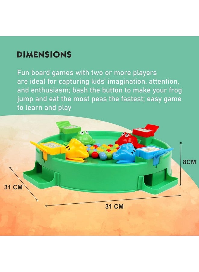 TEC TAVAKKAL Hungry Frog Indoor Game for Kids| Eating Beans Feeding Family Board Game|Frog Toys for Kids Activity with 34 Beads |4 Player Fun Interactive Frog Eat Beans Game Multicolor - Image 3