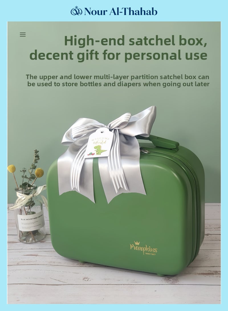 Nour Al-Thahab 12 PCS Newborn Baby Gift Set, Newborn Layette Gifts Set Baby Boys, Cotton Baby Clothes Accessories suitcase Set (Exclusive Brand Gift Bag for Nour Al-Thahab) - Image 4