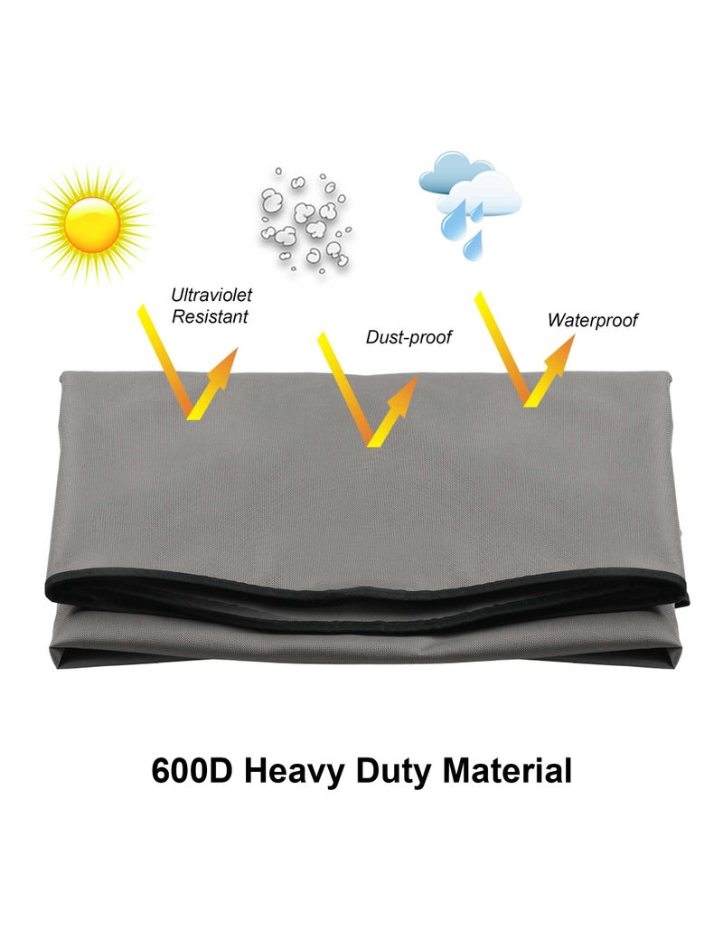iBirdie Outdoor TV Cover 70 to 75 inch Weatherproof, Cover Size 68''L x 42''H, Waterproof for Outside Flat Screen 70 to 75 inch TV, Grey, 600D Thick Fabric Screen Protector with Bottom - Image 5