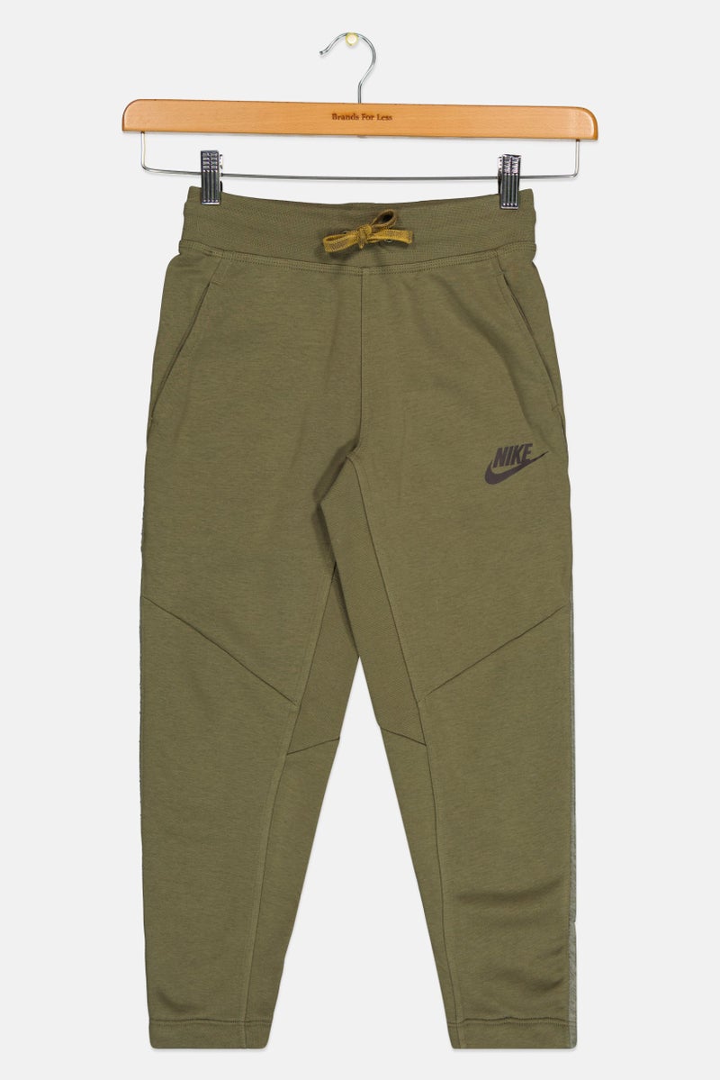 Nike Kids Boy Standard Fit Outdoor Sweatpants, Olive - Image 3