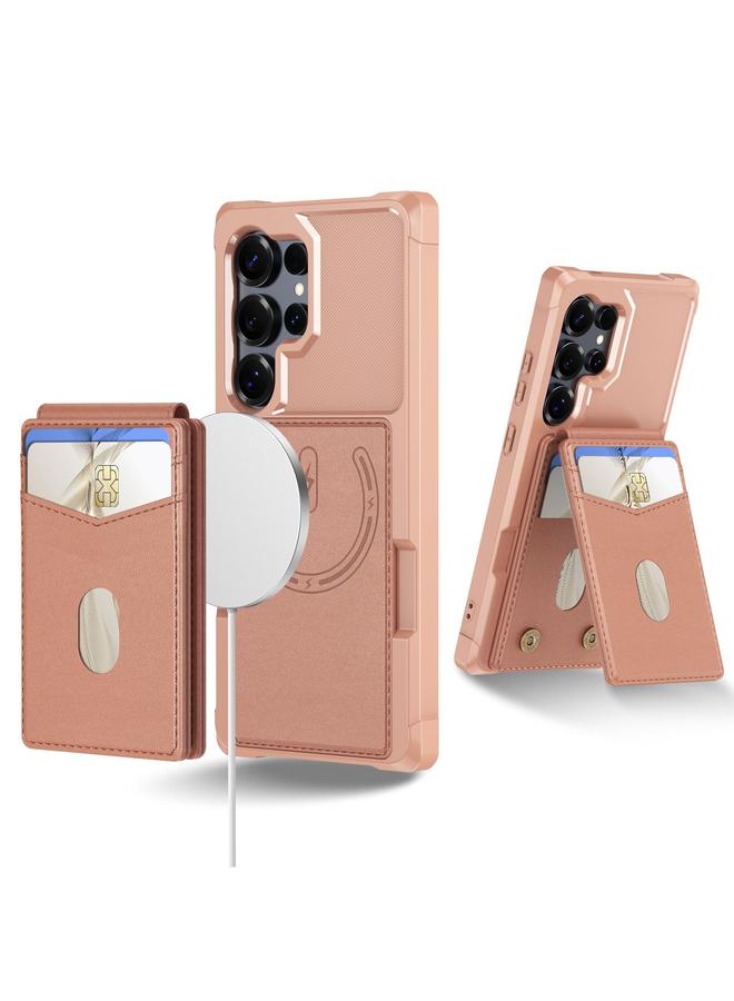 S-TOP Case For Samsung Galaxy S25 Ultra 5G 2-in-1 Magnetic Wallet MagSafe Leather Back Phone Case - Image 1